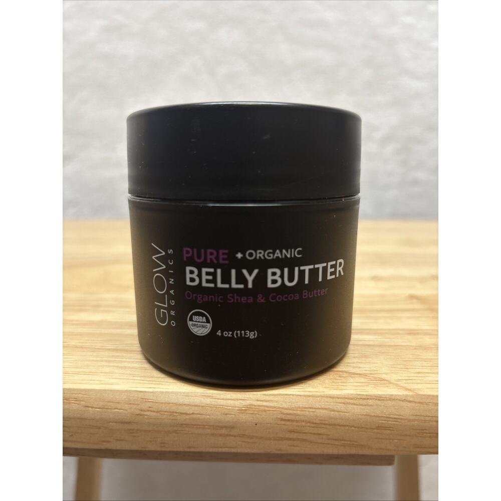 Glow Organics Belly Butter 4 oz Shea And Coca Butter For Stretch Marks